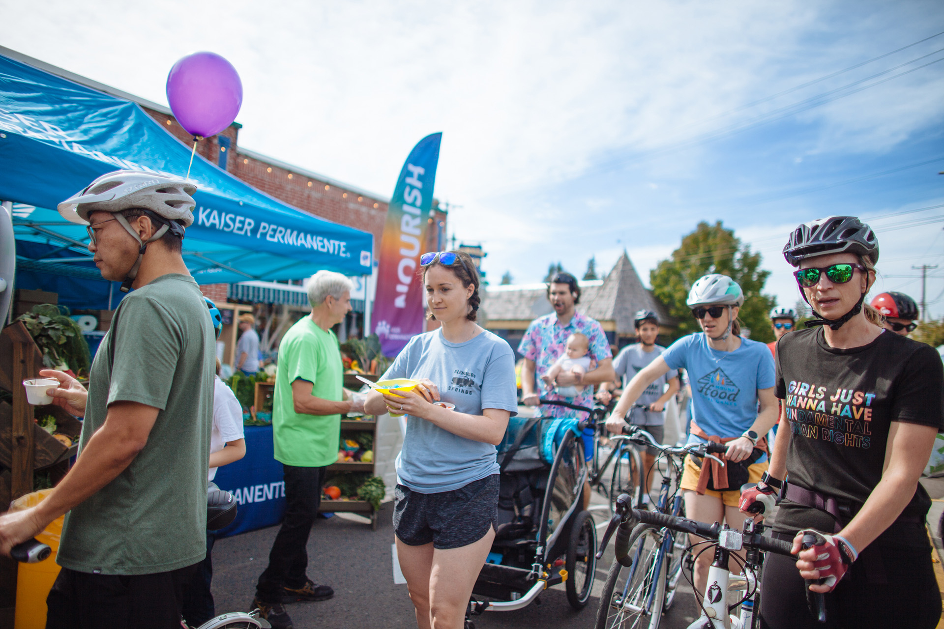 People participating in Sunday Parkways.